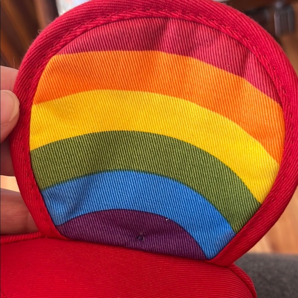 Disney Red Rainbow Mickey Mouse Ears Hat - Picture 5 of 6
